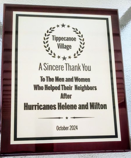 Hurricane Plaque